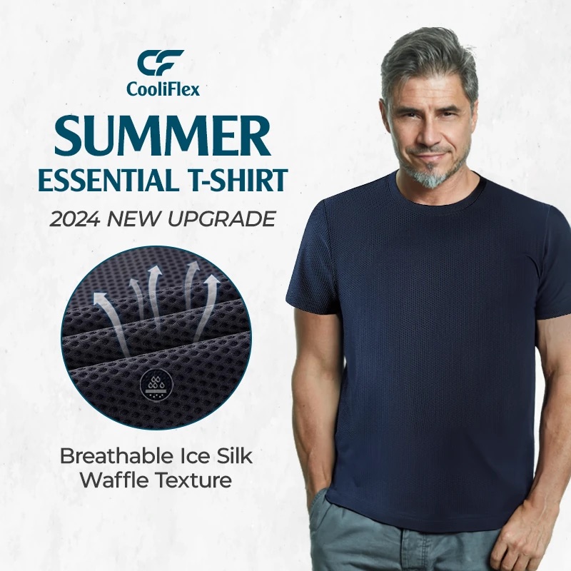 Breathable Ice Silk Waffle Tee